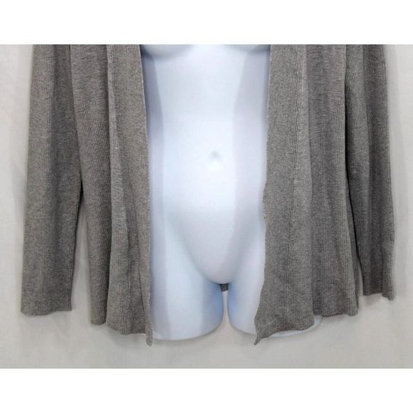 Dana Buchman Women's Open Front Gray Long Sleeve Draped Cardigan Sweater XL NWT - Picture 6 of 12